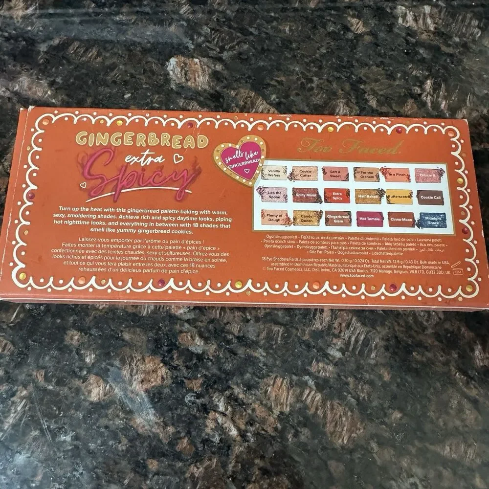 Too Faced Gingerbread Extra Spicy Eye Shadow Palette Limited Edition NEW